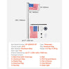 VEVOR Flag Pole, 25ft Heavy Duty Telescopic Flagpole Kit with 136 LED Solar Light for Outside House In Ground, Outdoor Aluminum Flagpole with 3x5 American Flag for Yard, Residential, Commercial, Black