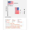 VEVOR Flag Pole, 30ft Heavy Duty Telescopic Flagpole Kit for Outside House In Ground, Extra Thick Outdoor Aluminum Flagpole Kit with 3x5 American Flag for Yard, Residential or Commercial Use, Black