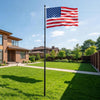 VEVOR Flag Pole, 30ft Heavy Duty Telescopic Flagpole Kit for Outside House In Ground, Extra Thick Outdoor Aluminum Flagpole Kit with 3x5 American Flag for Yard, Residential or Commercial Use, Black