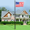 VEVOR 20FT Telescoping Flag pole Kit, Heavy Duty Aluminum Alloy in Ground Flag Poles for Outside, 3 Display Modes Flagpole with 3x5 American Flag, Professional Accessories, Black