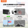 VEVOR 25FT Telescoping Flag pole Kit, Heavy Duty Aluminum Alloy in Ground Flag Poles for Outside, 3 Display Modes Flagpole with 3x5 American Flag, Professional Accessories, Black