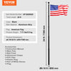 VEVOR 25FT Telescoping Flag pole Kit, Heavy Duty Aluminum Alloy in Ground Flag Poles for Outside, 3 Display Modes Flagpole with 3x5 American Flag, Professional Accessories, Black