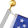 VEVOR 20FT Telescoping Flag pole Kit, Heavy Duty Aluminum Alloy in Ground Flag Poles for Outside, 3 Display Modes Flagpole with 3x5 American Flag, Professional Accessories, Silver