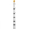 VEVOR 30FT Telescoping Flag pole Kit, Heavy Duty Aluminum Alloy in Ground Flag Poles for Outside, 3 Display Modes Flagpole with 3x5 American Flag, Professional Accessories, Silver