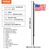 VEVOR 20FT Sectional Flag pole Kit, Heavy Duty Aluminum Alloy in Ground Flag poles for Outside, 3 Display Modes Flagpole with 3x5 American Flag, Professional Accessories, Black
