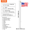 VEVOR 20FT Sectional Flag pole Kit, Heavy Duty Aluminum Alloy in Ground Flag poles for Outside, 3 Display Modes Flagpole with 3x5 American Flag, Professional Accessories, Silver