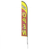 VEVOR Open Flag with Pole Kit, Advertising Flag for Business Outside, Advertising Feather Flag Kit, Includes 1 Banner Flag, 1 Pole, 1 Ground Stake, Open Signs Swooper Flag for Businesses 16.3 FT