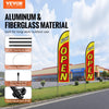 VEVOR Open Flags with Pole Kit, Advertising Flags for Business Outside, Advertising Feather Flag Kit, Includes 2 Banner Flags, 2 Poles, 2 Ground Stakes, Open Sign Swooper Flags for Businesses 16.3 FT