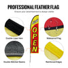 VEVOR Open Flags with Pole Kit, Advertising Flags for Business Outside, Advertising Feather Flag Kit, Includes 2 Banner Flags, 2 Poles, 2 Ground Stakes, Open Sign Swooper Flags for Businesses 16.3 FT