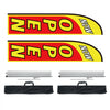 VEVOR Open Flags with Pole Kit, Advertising Flags for Business Outside, Advertising Feather Flag Kit, Includes 2 Banner Flags, 2 Poles, 2 Ground Stakes, Open Sign Swooper Flags for Businesses 16.3 FT