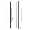 VEVOR Feather Flag Pole Kit, 2 Packs Swooper Flag Pole 12.7 ft, Sign Flag Poles for Business Advertising Flags Outdoor, with Ground Stakes and A Carrying Bag (Flag Not Included)