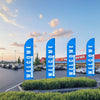 VEVOR Feather Flag Pole Kit, 2 Packs Swooper Flag Pole 16.3 ft, Sign Flag Poles for Business Advertising Flags Outdoor, with Ground Stakes and A Carrying Bag (Flag Not Included)