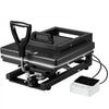 VEVOR Hybrid Heat Press 15 x 15 Inch 8-in-1 Sublimation Press Machine Black, for T-shirts/Mugs/Tumblers/Caps/Plates, Multifunction Design, Heat Up Fast and Even, All-New Patented Design, Easy to Control