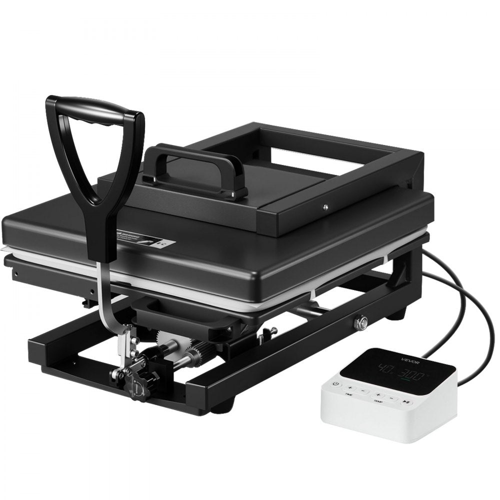 VEVOR Hybrid Heat Press 15 x 15 Inch 8-in-1 Sublimation Press Machine Black, for T-shirts/Mugs/Tumblers/Caps/Plates, Multifunction Design, Heat Up Fast and Even, All-New Patented Design, Easy to Control