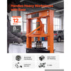 VEVOR 12 Ton Shop Press, H-Frame Garage Floor Bottle Jack Hydraulic Press, 8-Level Adjustable Height, Movable Stamping Plate, Heavy-Duty Steel for Bending, Straightening, Pressing U-Joints & Bearings