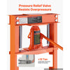 VEVOR 12 Ton Shop Press, H-Frame Garage Floor Bottle Jack Hydraulic Press, 8-Level Adjustable Height, Movable Stamping Plate, Heavy-Duty Steel for Bending, Straightening, Pressing U-Joints & Bearings