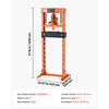 VEVOR 12 Ton Shop Press, H-Frame Garage Floor Bottle Jack Hydraulic Press, 8-Level Adjustable Height, Movable Stamping Plate, Heavy-Duty Steel for Bending, Straightening, Pressing U-Joints & Bearings