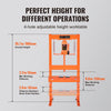 VEVOR Hydraulic Shop Press, 6 Ton H-Frame Hydraulic Garage/Shop Floor Press, Adjustable Shop Press with Press Plates, Heavy Duty Hydraulic Press for Garage, Shop, Workshop