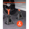 VEVOR Jack Stands, 3 Ton (6,600 lbs) Capacity, 10.8-16.3 in Adjustable Height, Heavy Duty Steel Jack Auto Stands with Double Locking, for Lifting SUV, Pickup, Car, UTV/ATV, 1 Pair, Black and Orange