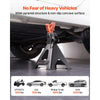 VEVOR Jack Stands, 3 Ton (6,600 lbs) Capacity, 10.8-16.3 in Adjustable Height, Heavy Duty Steel Jack Auto Stands with Double Locking, for Lifting SUV, Pickup, Car, UTV/ATV, 1 Pair, Black and Orange
