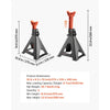 VEVOR Jack Stands, 6 Ton (13,000 lbs) Capacity, 14.6-22.8 in Adjustable Height, Heavy Duty Steel Jack Auto Stands with Double Locking, for Lifting RV, Small Truck, Car, SUV, 1 Pair, Black and Orange