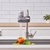 VEVOR Faucet Mount Water Filter, Vertical Water Purifier for Sink Tap, Carbon Fiber Filters, Removes Chlorine Lead with 1 Filter, Fits Most Kitchen or Bathroom Faucets, Gray