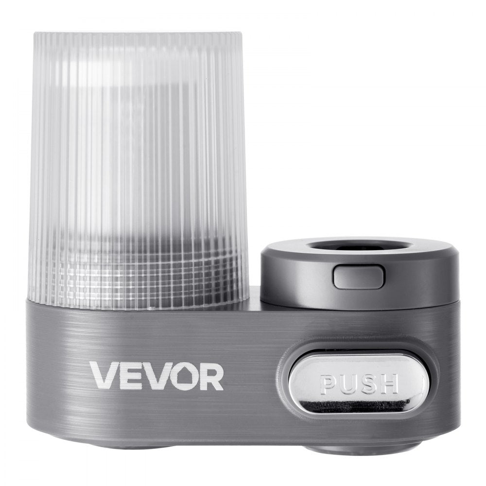 VEVOR Faucet Mount Water Filter, Vertical Water Purifier for Sink Tap, Carbon Fiber Filters, Removes Chlorine Lead with 1 Filter, Fits Most Kitchen or Bathroom Faucets, Gray