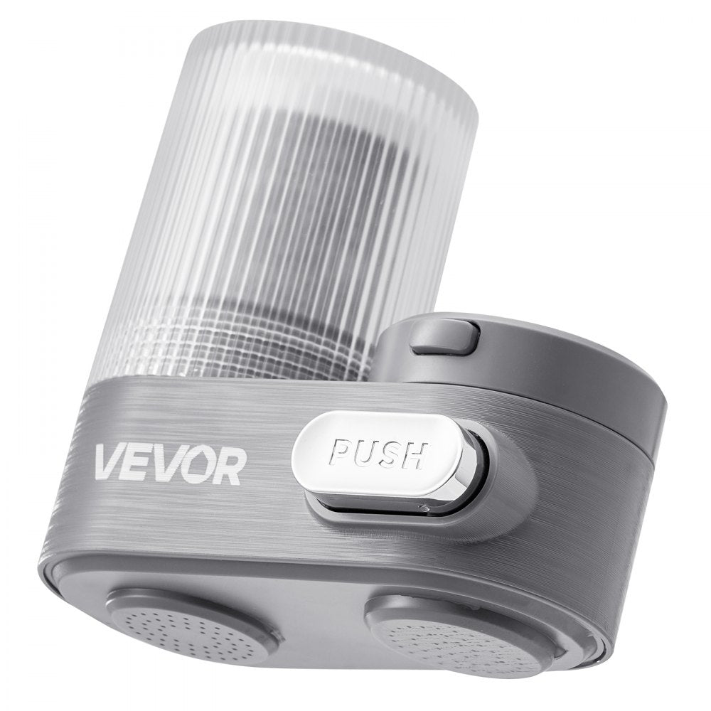 VEVOR Faucet Mount Water Filter, Vertical Water Purifier for Sink Tap, Carbon Fiber Filters, Removes Chlorine Lead with 1 Filter, Fits Most Kitchen or Bathroom Faucets, Gray