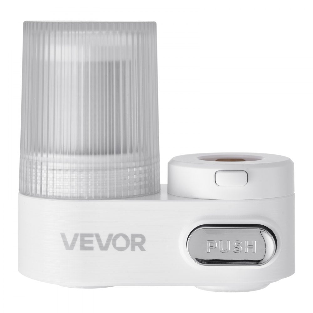 VEVOR Faucet Mount Water Filter, Vertical Water Purifier for Sink Tap, Carbon Fiber Filters, Removes Chlorine Lead with 1 Filter, Fits Most Kitchen or Bathroom Faucets, White
