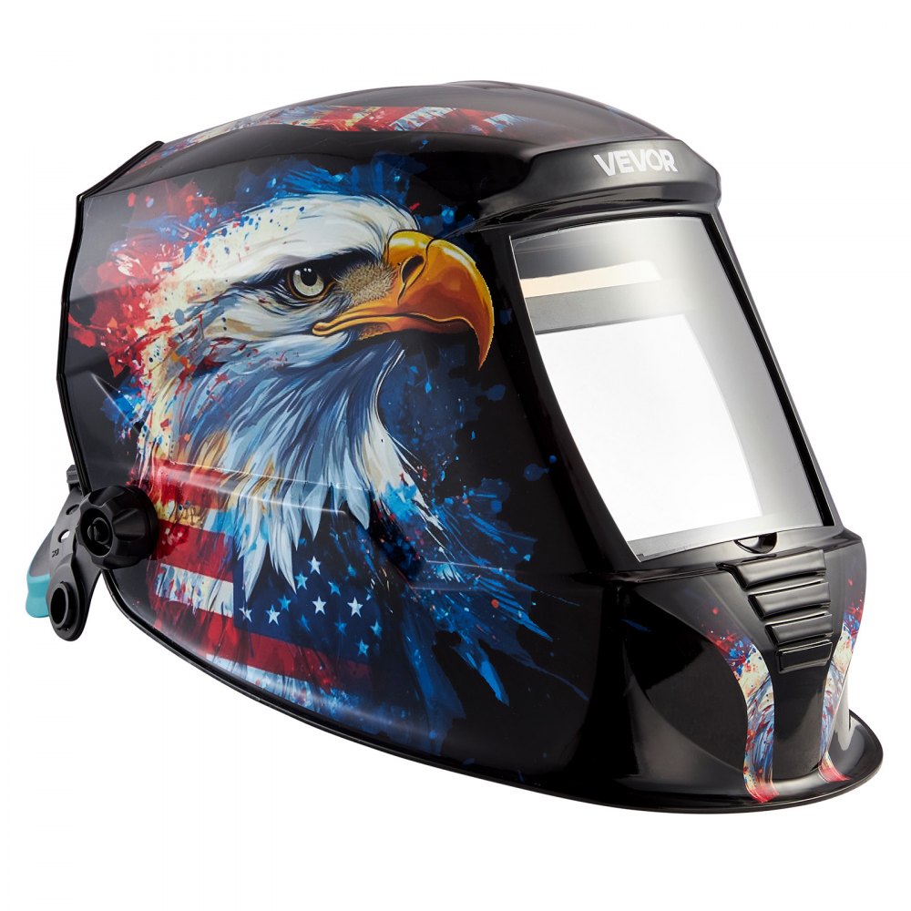 VEVOR Welding Helmet Auto Darkening, 3.94" x 3.15" True Color Welding Hood, 1/1/1/1 Solar-Powered Welder Mask 4 Arc Sensors, Wide Shade 4/5-9/9-13 for TIG MIG ARC Weld Grinding Cutting - METIS Series