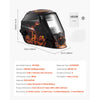 VEVOR Welding Helmet Auto Darkening, 3.66" x 1.69" True Color Welding Hood, Solar-Powered Welder Mask 2 Arc Sensors, Shade 4/9-13 for TIG MIG ARC Weld Grinding - CRIUS Series (Yellow Flame Pattern)