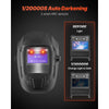 VEVOR Welding Helmet Auto Darkening, 3.66" x 1.69" True Color Welding Hood, Solar Powered Welder Mask 2 Arc Sensors, Shade 4/9-13 for TIG MIG ARC Weld Grinding - CRIUS Series (Matte Black)