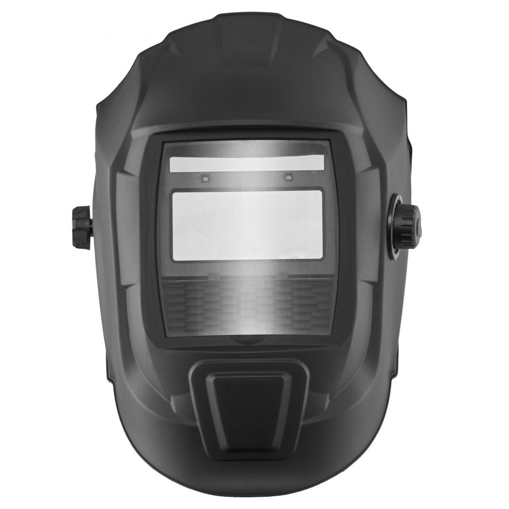 VEVOR Welding Helmet Auto Darkening, 3.66" x 1.69" True Color Welding Hood, Solar Powered Welder Mask 2 Arc Sensors, Shade 4/9-13 for TIG MIG ARC Weld Grinding - CRIUS Series (Matte Black)
