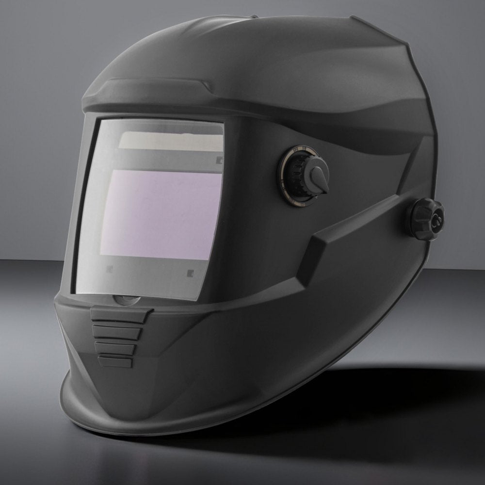 VEVOR Welding Helmet Auto Darkening, 3.94" x 2.34" True Color Welding Hood, Solar-Powered Welder Mask with 4 Arc Sensors, Wide Shade 4/5-9/9-13 for TIG MIG ARC Weld Grinding Cutting - METIS Series