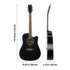 VEVOR Cutway Acoustic Guitar, 41 in, 6-String Black Solid Spruce Top Guitar, Beginner Bundle with Gig Bag, Tuner, Strap, Strings, Picks, Capo, Rosewood Fingerboard, for Adult Fingerstyle Solo Jazz