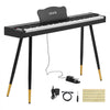 VEVOR Digital Piano 88 Keys Semi Weighted Full Size Keyboard Stand Black, for Beginners, 600 Tones, 600 Rhythms, Electric Piano, with Sustain Pedal, Speaker, Headphone Jack, USB/MIDI, Power Adapter