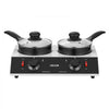 VEVOR Chocolate Melting Pot - 2 x 1 QT Pots, 86℉ - 185℉ Choc Warm Machine, 80W Even Cheese Melter, 2 Knobs Temp Control, 2 Ceramic Coated Pots, Electric Warmer for Mulled Milk Candy, Commercial & Home