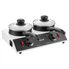 VEVOR Chocolate Melting Pot - 2 x 1 QT Pots, 86℉ - 185℉ Choc Warm Machine, 80W Even Cheese Melter, 2 Knobs Temp Control, 2 Ceramic Coated Pots, Electric Warmer for Mulled Milk Candy, Commercial & Home