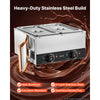VEVOR 2-Temp Knob Chocolate Melting Machine, 2 Tanks 17.6 Lbs Choc Melter, 1600W Power, Independent Temp Control, Water Bath Heat System, Stainless Steel, 86℉ - 185℉, Cheese Warmer, Commercial & Home