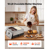 VEVOR Chocolate Melting Machine, 2 Tanks 17.6 Lbs Choc Commercial Melter, 1200W High Power, Water Bath Heating System, Stainless Steel Body, 86℉- 185℉ Temp Range, Chocolate Warmer for Cheese Milk