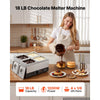 VEVOR Chocolate Melting Machine, 4 Tanks 17.6 Lbs Choc Commercial Melter, 1200W High Power, Water Bath Heating System, Stainless Steel Body, 86℉- 185℉ Temp Range, Chocolate Warmer for Cheese Milk