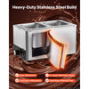 VEVOR Chocolate Melting Machine, 3 Cook Modes, 2 Tanks 9 Lbs Choc Melter, 86℉ - 230℉, 3 Cook Modes, 800W Power, Water Bath Heat System, 1/6 x 2 Pans, Stainless Steel, Cheese Warmer, Commercial & Home