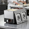 VEVOR Chocolate Melting Machine, 3 Cook Modes, 2 Tanks 9 Lbs Choc Melter, 86℉ - 230℉, 3 Cook Modes, 800W Power, Water Bath Heat System, 1/6 x 2 Pans, Stainless Steel, Cheese Warmer, Commercial & Home