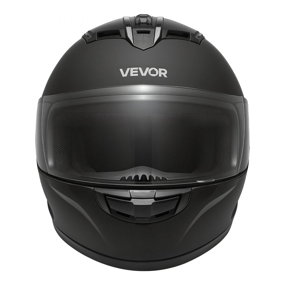 VEVOR Full Face Motorcycle Helmets, Adult Motocross Dirt Bike Helmet with Clear Visor, Lightweight Comfortable Motorcycle Street Bike Helmet for Men and Women - DOT Approved (M Size)