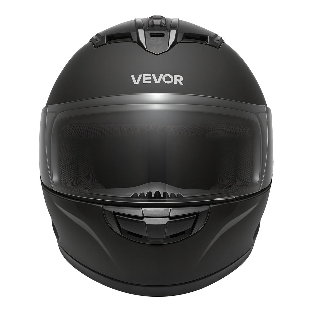 VEVOR Full Face Motorcycle Helmets, Adult Motocross Dirt Bike Helmet with Clear Visor, Lightweight Comfortable Motorcycle Street Bike Helmet for Men and Women - DOT Approved (M Size)
