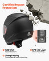 VEVOR Full Face Motorcycle Helmets, Adult Motocross Dirt Bike Helmet with Clear Visor, Lightweight Comfortable Motorcycle Street Bike Helmet for Men and Women - DOT Approved (XL Size)