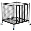 VEVOR Rolling Sports Ball Storage Cart, Lockable Basketball Cage with Elastic Straps, Sport Equipment Holder Organizer for Indoor Outdoor, Steel Storage Rack for Garages, Playgroup, Gym and Schools