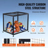 VEVOR Rolling Sports Ball Storage Cart, Basketball Cage with Double Lids, Sport Equipment Holder Organizer for Indoor Outdoor, Steel Storage Rack for Garages, Playgroup, Gym and Schools