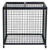 VEVOR Rolling Sports Ball Storage Cart, Basketball Cage with Double Lids, Sport Equipment Holder Organizer for Indoor Outdoor, Steel Storage Rack for Garages, Playgroup, Gym and Schools