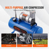 VEVOR 12V Air Compressor with Tank 1.6 Gallon/6 L, Train Horn Air Compressor, 120 psi Working Pressure Onboard Air Compressor System for Train Air Horns, Inflating Tires, Air Mattresses